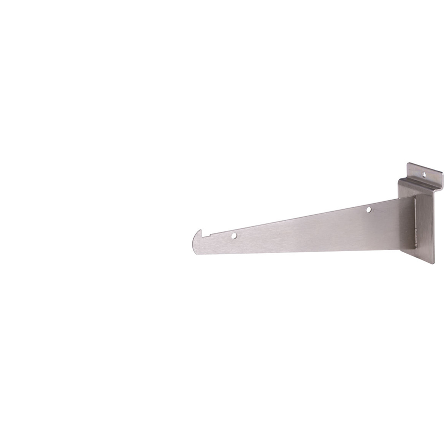 Slatwall Shelf Bracket 8" Satin Nickel