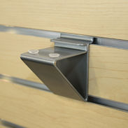 3/16" Glass Shelving Slatwall Shelf Bracket - Silver