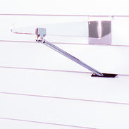 Chrome Slatwall Shelf Support - Extra Deep