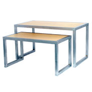 Small Nesting Table with Maple Wood Top