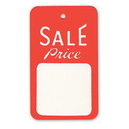 Small Unstrung Sale Tag Red & White