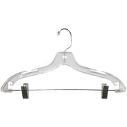 Suit Hangers - 17" Clear Heavyweight