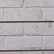 Old White Paint Brick Slatwall Panel