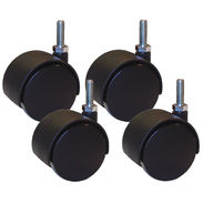 Twin Wheel Casters 3/8" Thread