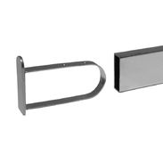 Tab End Cap Rectangular Tube - Chrome