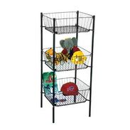 Three Tier Basket Unit Black