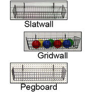 Universal Double Sloping Basket 24"x10"x5" - Silver